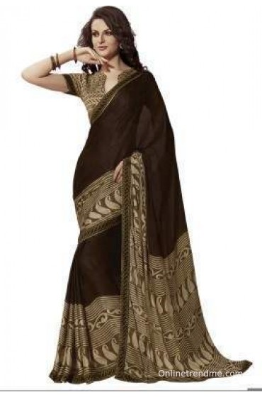 Ishin Printed Fashion Georgette Sari